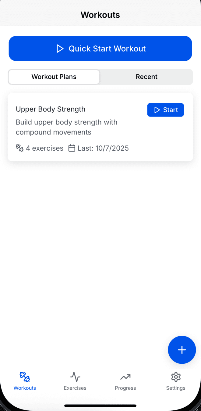 Fitness App Mockup 1