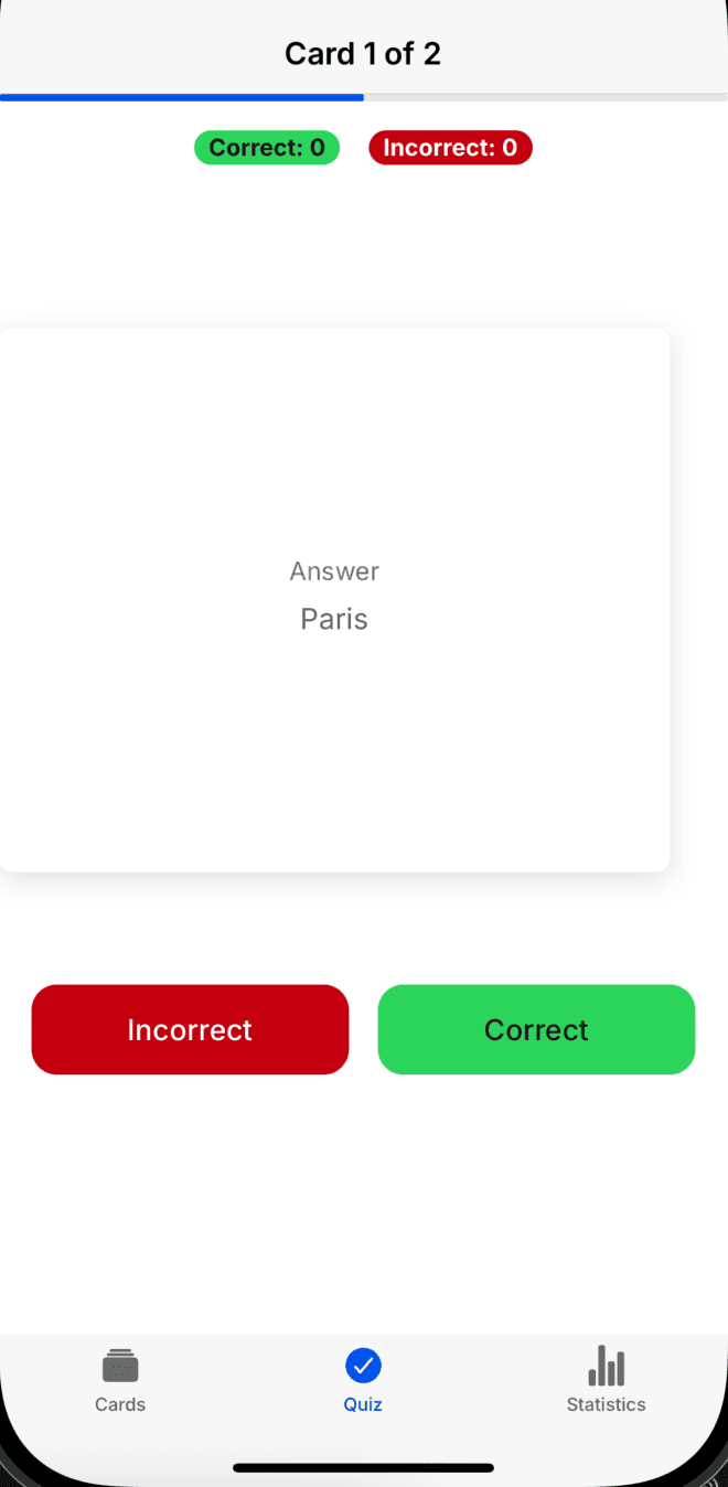 Flashcard Learning App Mockup 4